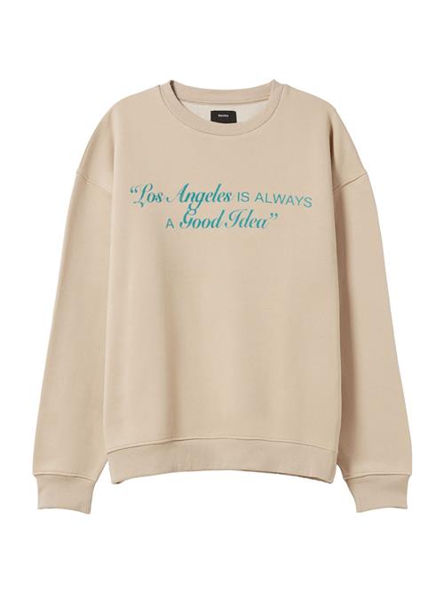 Bershka Sweatshirt  beige / blå