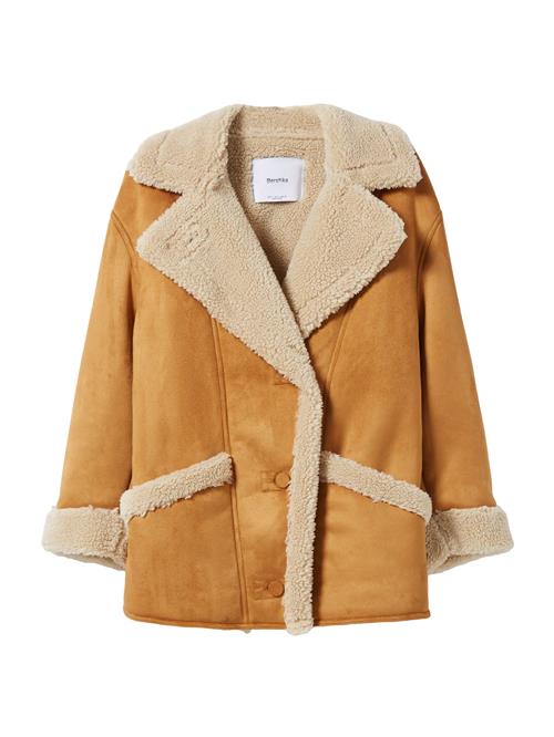 Bershka Overgangsjakke  beige / cognac