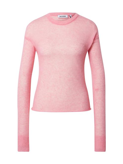 Se WEEKDAY Pullover 'Tuck Sheer'  lys pink ved About You