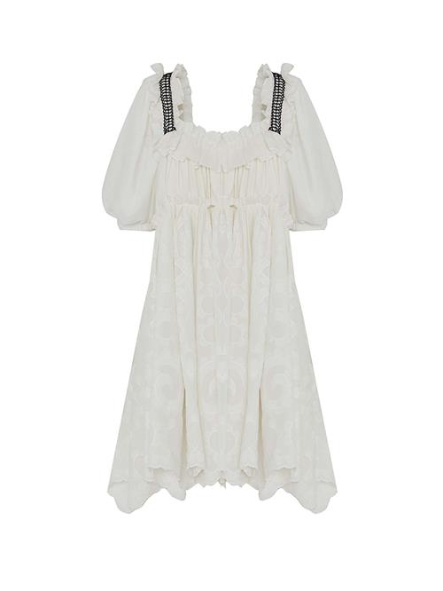 NOCTURNE Sommerkjole 'Elvina'  sort / offwhite