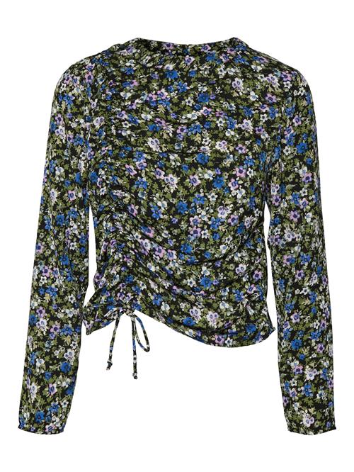 VERO MODA Bluse 'Abby'  himmelblå / oliven / orkidee / sort / hvid