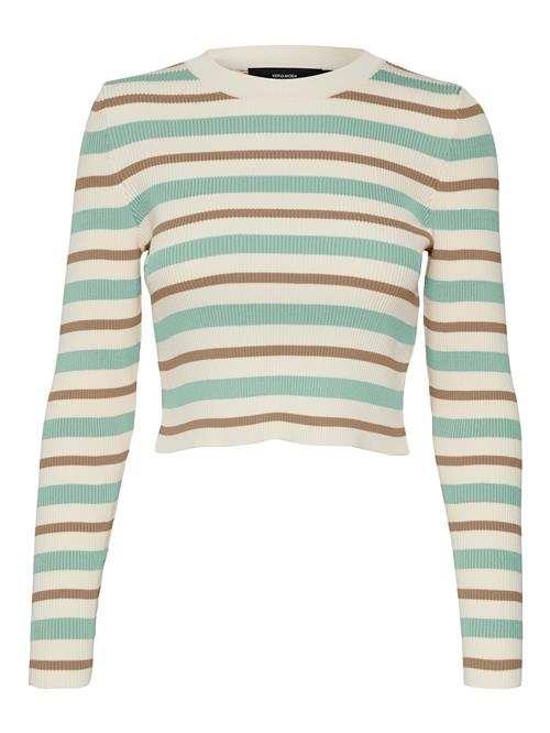 VERO MODA Pullover 'ANITA'  creme / pastelblå / brokade