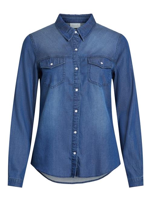 VILA Bluse 'Bista'  blue denim