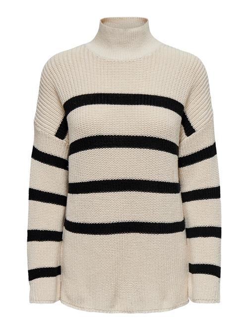 Se ONLY Pullover 'Bella'  lysebeige / sort ved About You