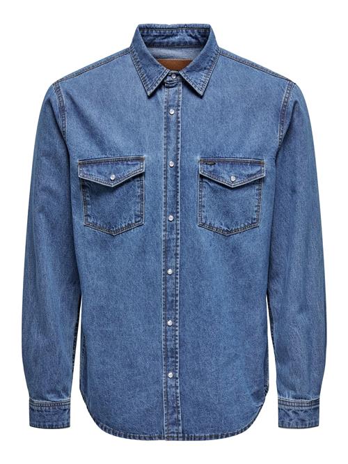 Only & Sons Skjorte 'Bane'  blue denim