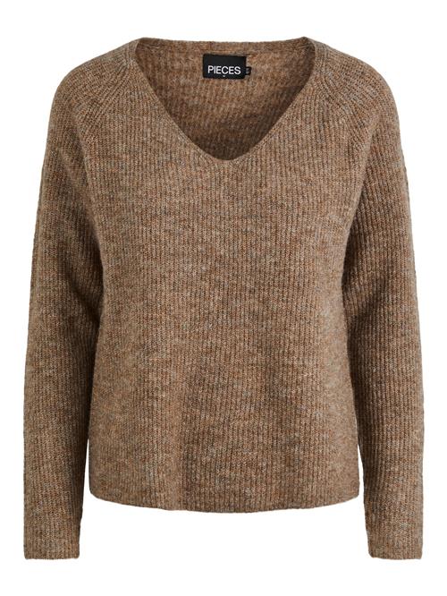 PIECES Pullover 'Ellen'  brun-meleret