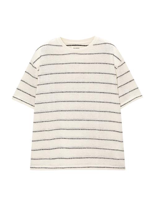 Pull&Bear Bluser & t-shirts  sort / uldhvid