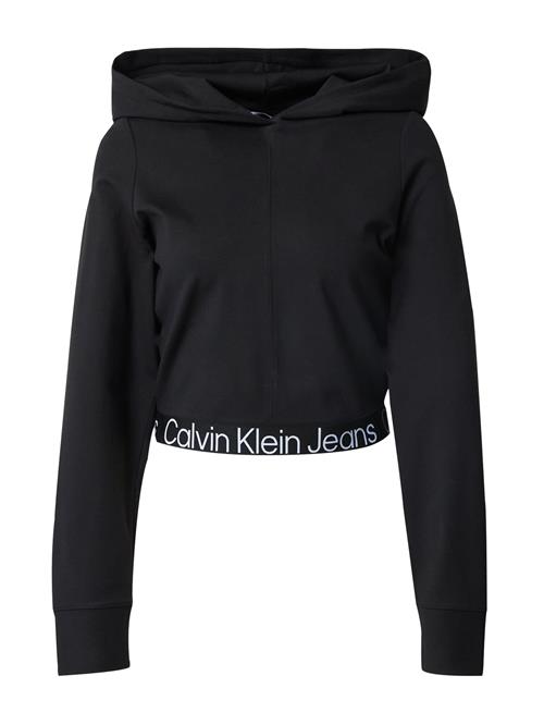 Calvin Klein Jeans Sweatshirt 'Milano'  sort / hvid