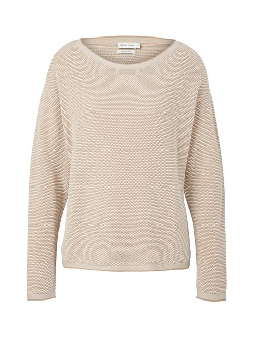 TOM TAILOR Pullover  beige / hvid