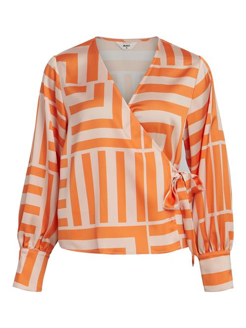 Se OBJECT Bluse  beige / orange ved About You