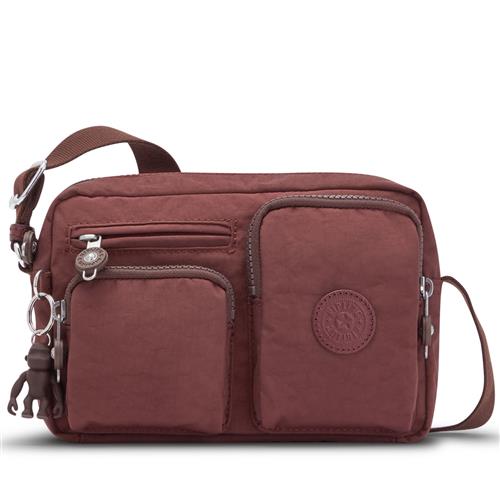 KIPLING Skuldertaske 'Albena'  mørkerød