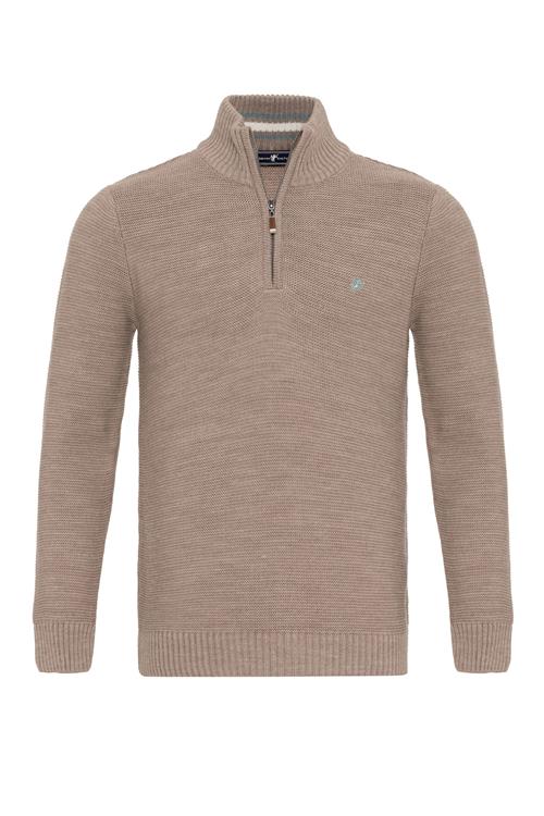 DENIM CULTURE Pullover 'DIEGO '  beige / blå