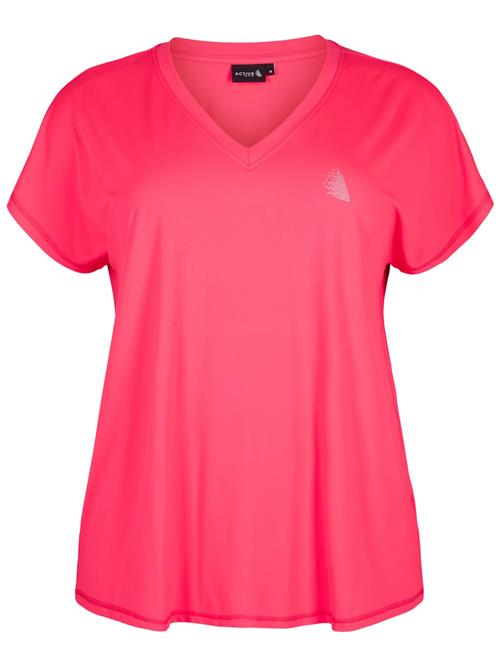 Active by Zizzi Funktionsbluse 'Abasic'  neonpink