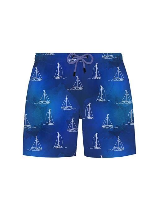 WESTMARK LONDON Badeshorts ' TROPIC LINE ART '  marin / hvid