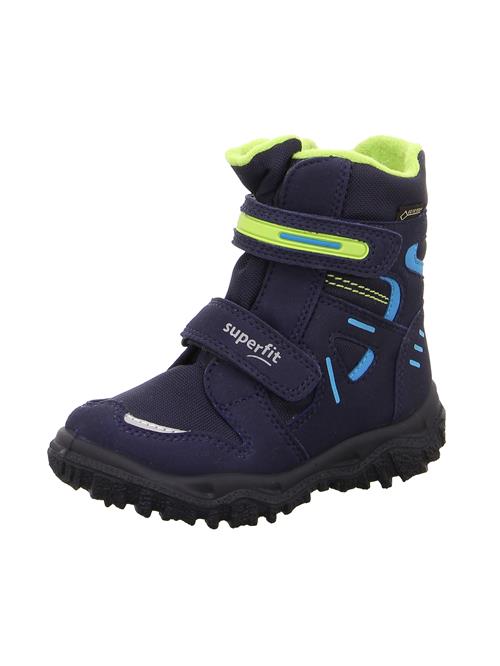 Se SUPERFIT Snowboots 'Husky'  blå / neongrøn ved About You