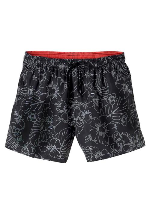 s.Oliver Badeshorts  sort-meleret / hvid