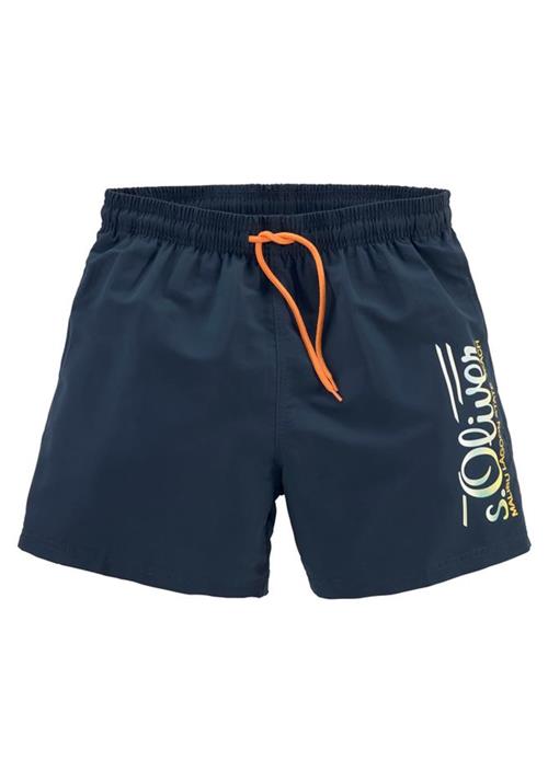 s.Oliver Badeshorts  navy / gul / hvid