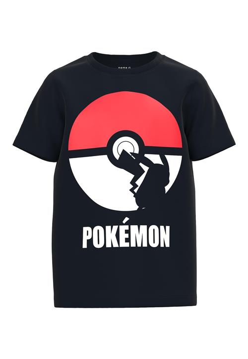 NAME IT Shirts 'Nabel Pokemon'  lys rød / sort / hvid