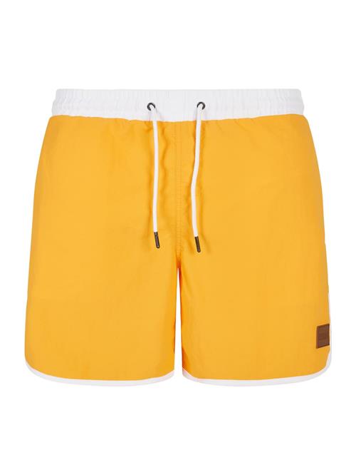 Urban Classics Badeshorts 'Retro'  gylden gul / hvid