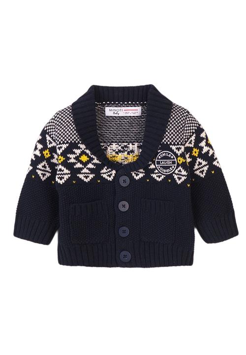 MINOTI Cardigan  navy / gul / hvid