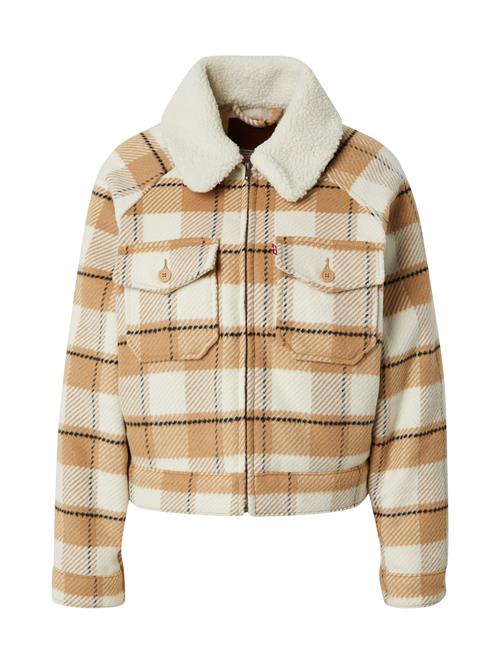 LEVI'S ® Overgangsjakke 'Shrunken 90's Flannel Jacket'  creme / mokka / sort