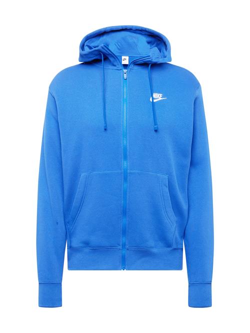 Nike Sportswear Sweatjakke 'CLUB FLEECE'  royalblå / hvid