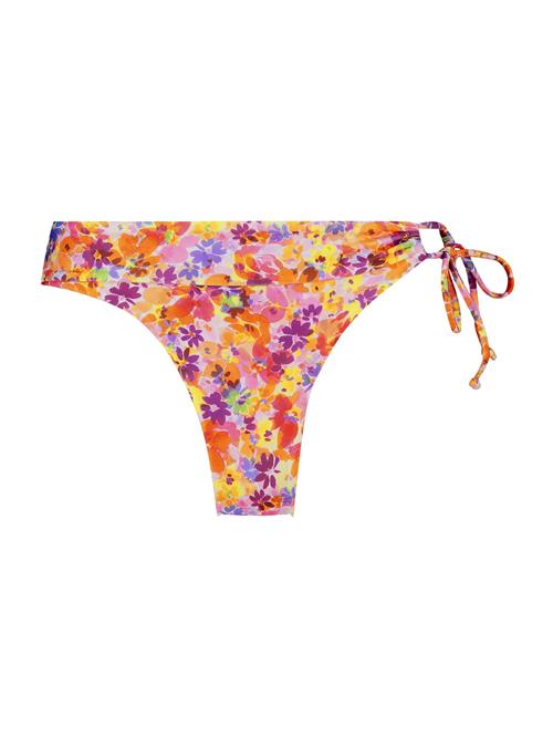 Se Hunkemöller Bikinitrusse 'Tiki'  gul / mørkelilla / orange / lyserød ved About You