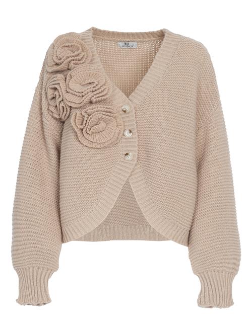 Se Influencer Cardigan 'Flowered'  cappuccino / sort ved About You