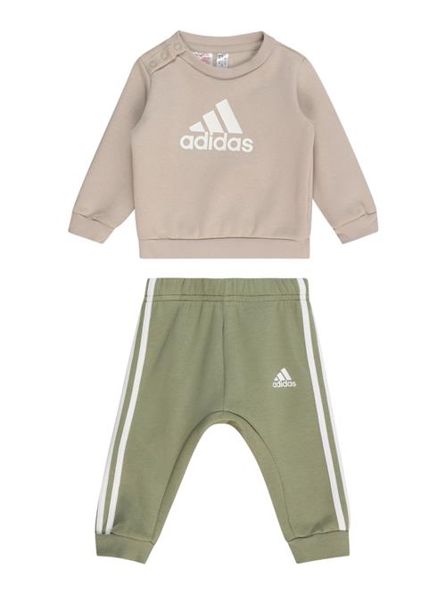 ADIDAS SPORTSWEAR Træningsdragt 'Badge of Sport'  beige / creme / oliven / hvid