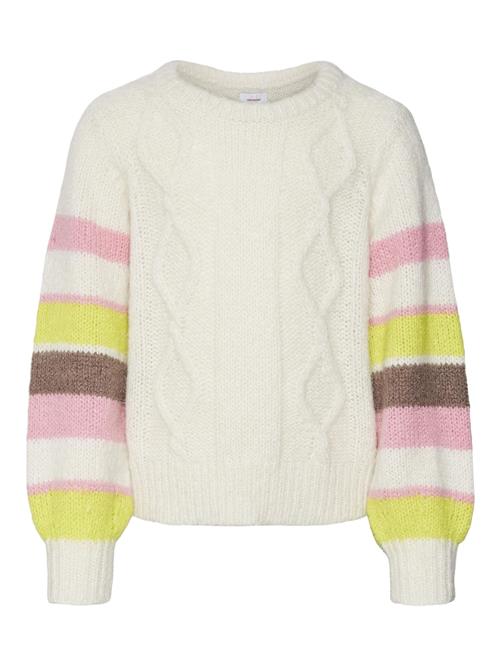 Vero Moda Girl Pullover 'VINO'  brun / lemon / lys pink / hvid