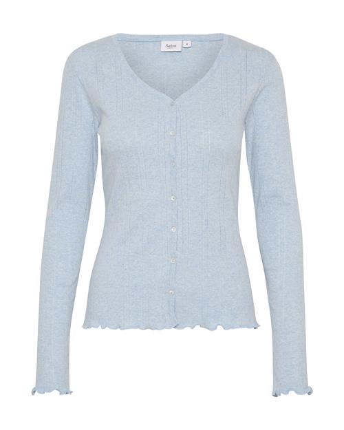 SAINT TROPEZ Cardigan 'Gru'  himmelblå