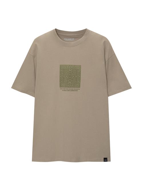 Pull&Bear Bluser & t-shirts  khaki / oliven / sort