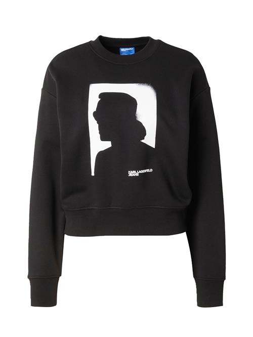 Se KARL LAGERFELD JEANS Sweatshirt  sort / hvid ved About You