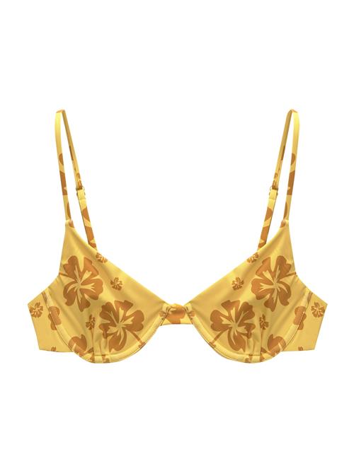 Pull&Bear Bikinioverdel  mørkegul / gul-meleret