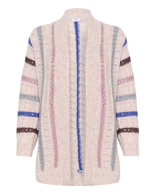 SAINT TROPEZ Cardigan 'Felisa'  blå / brun / grå / pink