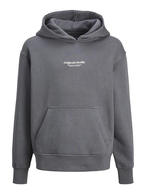 Jack & Jones Junior Sweatshirt 'JORVesterbro'  mørkegrå / hvid