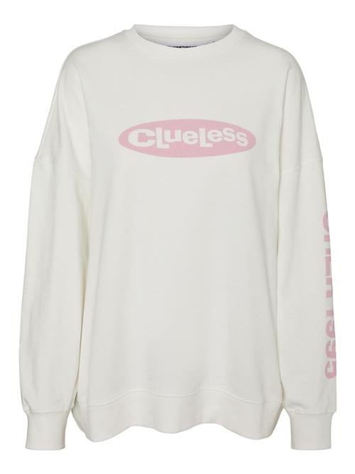 Se SOMETHINGNEW Sweatshirt 'PROJECT NOSTALGIA'  pink / hvid ved About You