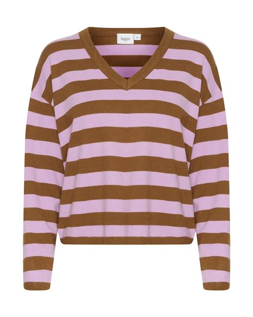 Se SAINT TROPEZ Pullover 'Fikam'  brun / pink ved About You