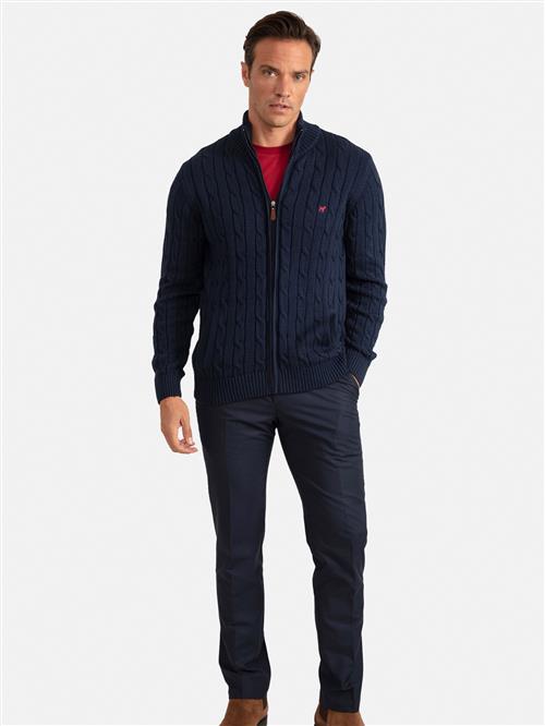 Williot Cardigan  navy / blodrød