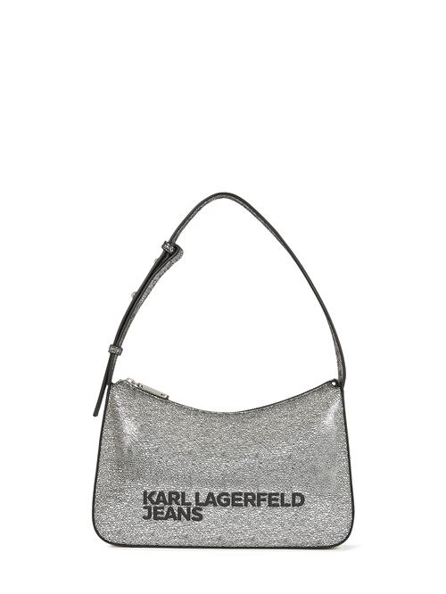 Se KARL LAGERFELD JEANS Skuldertaske  sort / sølv ved About You