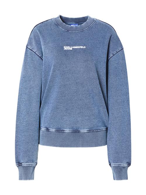 KARL LAGERFELD JEANS Sweatshirt  blå-meleret / hvid