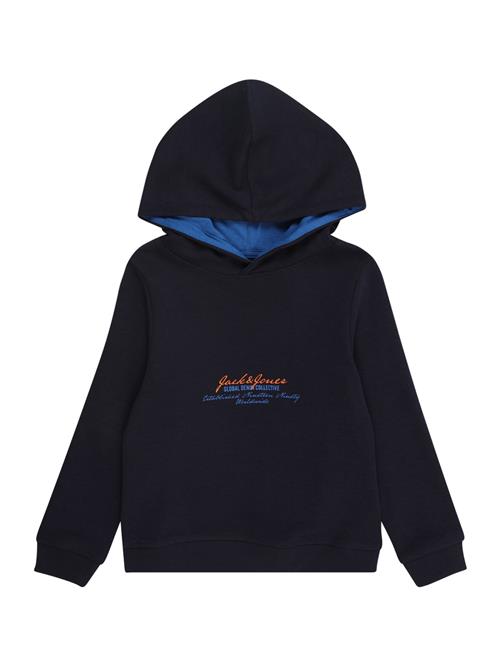 Se Jack & Jones Junior Sweatshirt 'JJGREAT'  blå / navy / orange ved About You