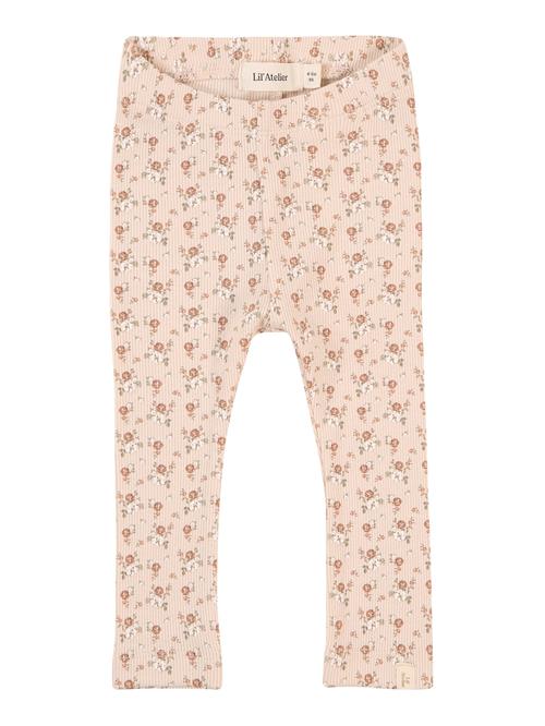 Lil'Atelier Leggings 'NBFGAGO'  pastelgrøn / mørkeorange / pudder / hvid