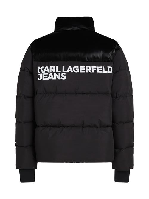 KARL LAGERFELD JEANS Vinterjakke  sort / hvid