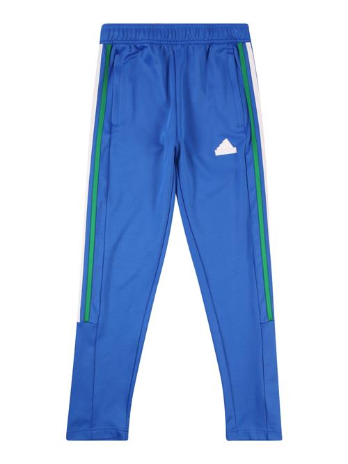 Se ADIDAS SPORTSWEAR Sportsbukser 'TIRO'  blå / grøn / hvid ved About You