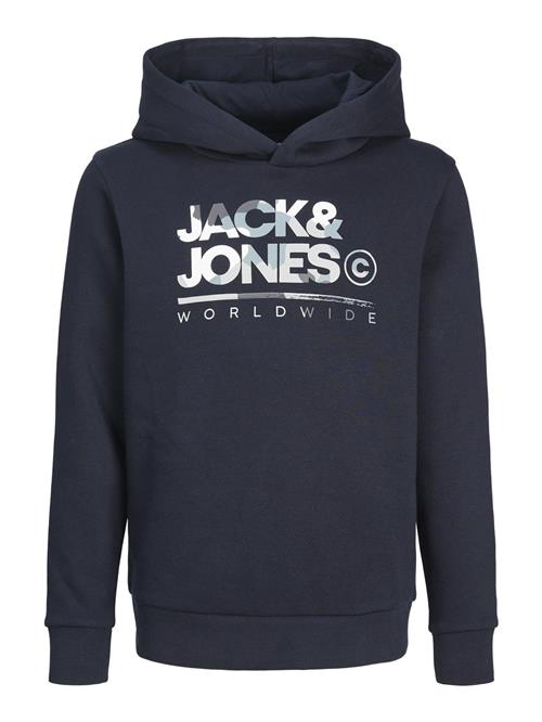 Se Jack & Jones Junior Sweatshirt 'JJLuke'  navy / lyseblå / lysegrå / offwhite ved About You