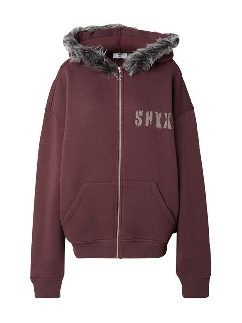 SHYX Sweatjakke  brun / grå