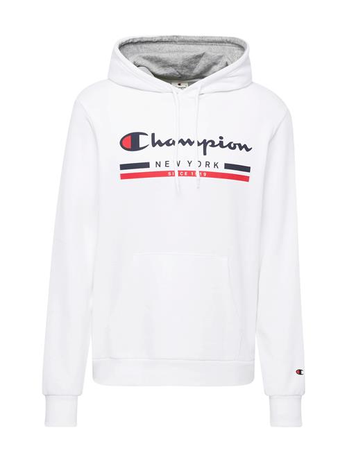 Se Champion Authentic Athletic Apparel Sweatshirt  grå-meleret / rød / sort / hvid ved About You