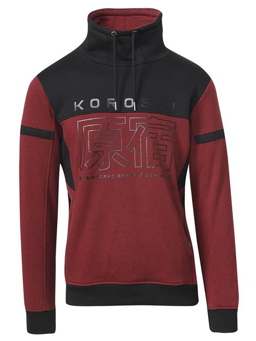 KOROSHI Sweatshirt  rød / sort / sølv