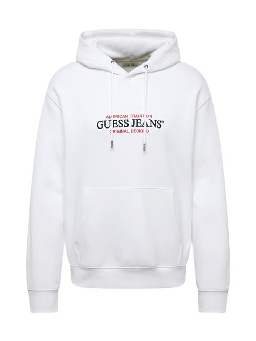 Se GUESS JEANS Sweatshirt  rød / sort / hvid ved About You